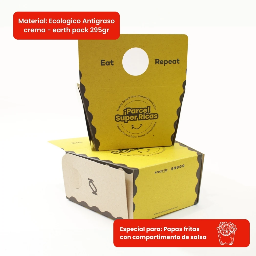 Home 14 Large Fries Box with Sauce Compartment K019-2 view 2