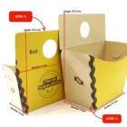Large Fries Box with Sauce Compartment K019-2 view 3