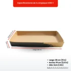 Rectangular Kraft Tray K010-1 | 11 × 5.9 × 1.2 in | Pack of 25 3 Rectangular Kraft Tray K010-1 view 3