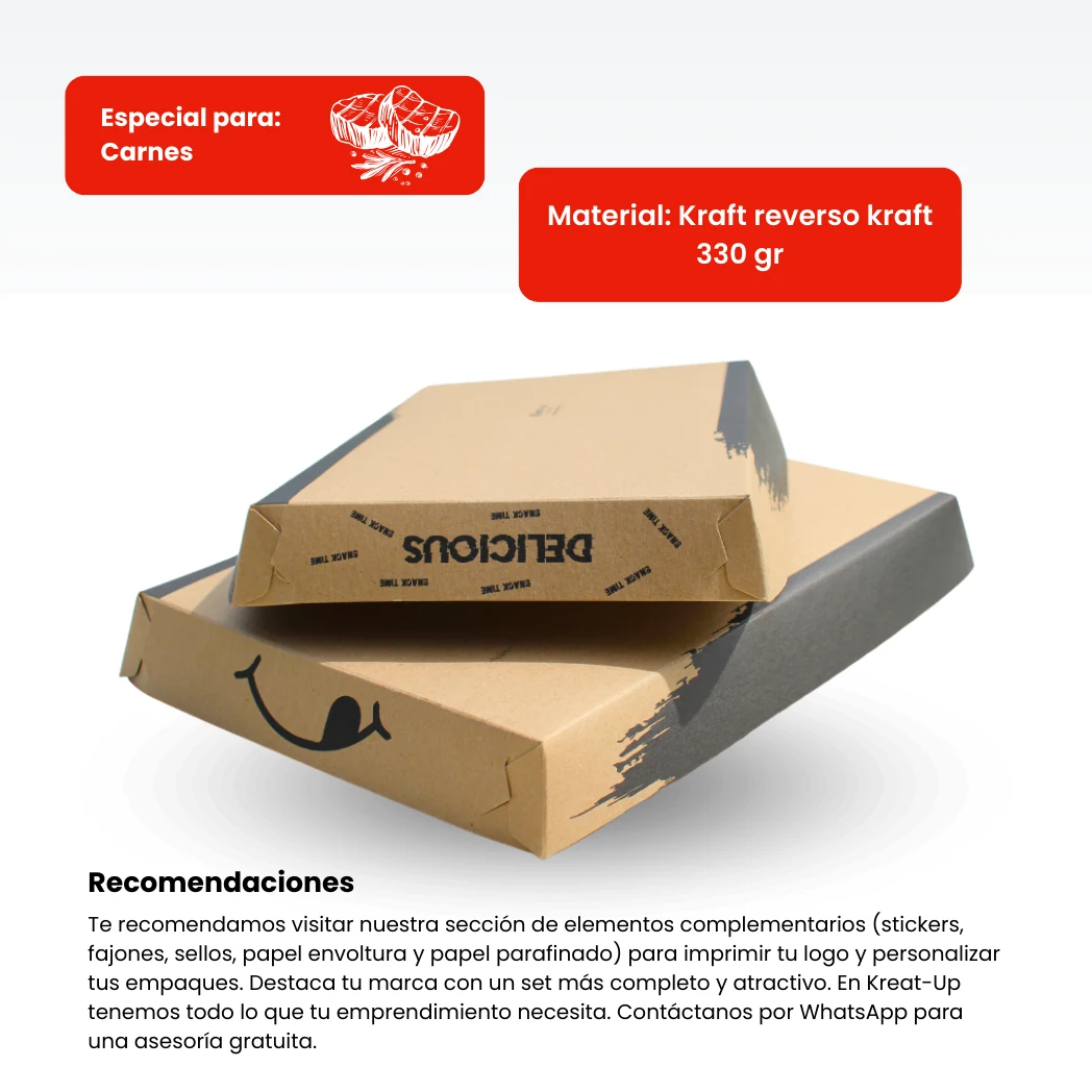 Rectangular Kraft Tray K010-1 view 2