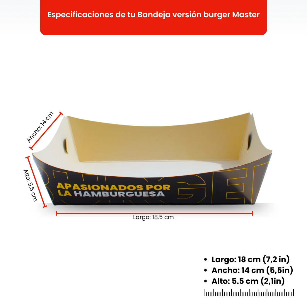 Stock Packaging 14 Burger Master Food Tray K027-1 view 2