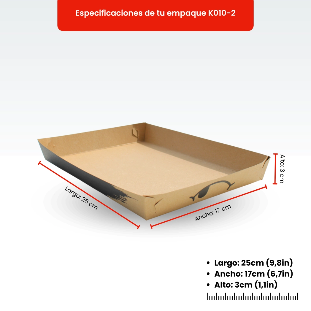 Home 16 Large Kraft Tray K010-2 view 2