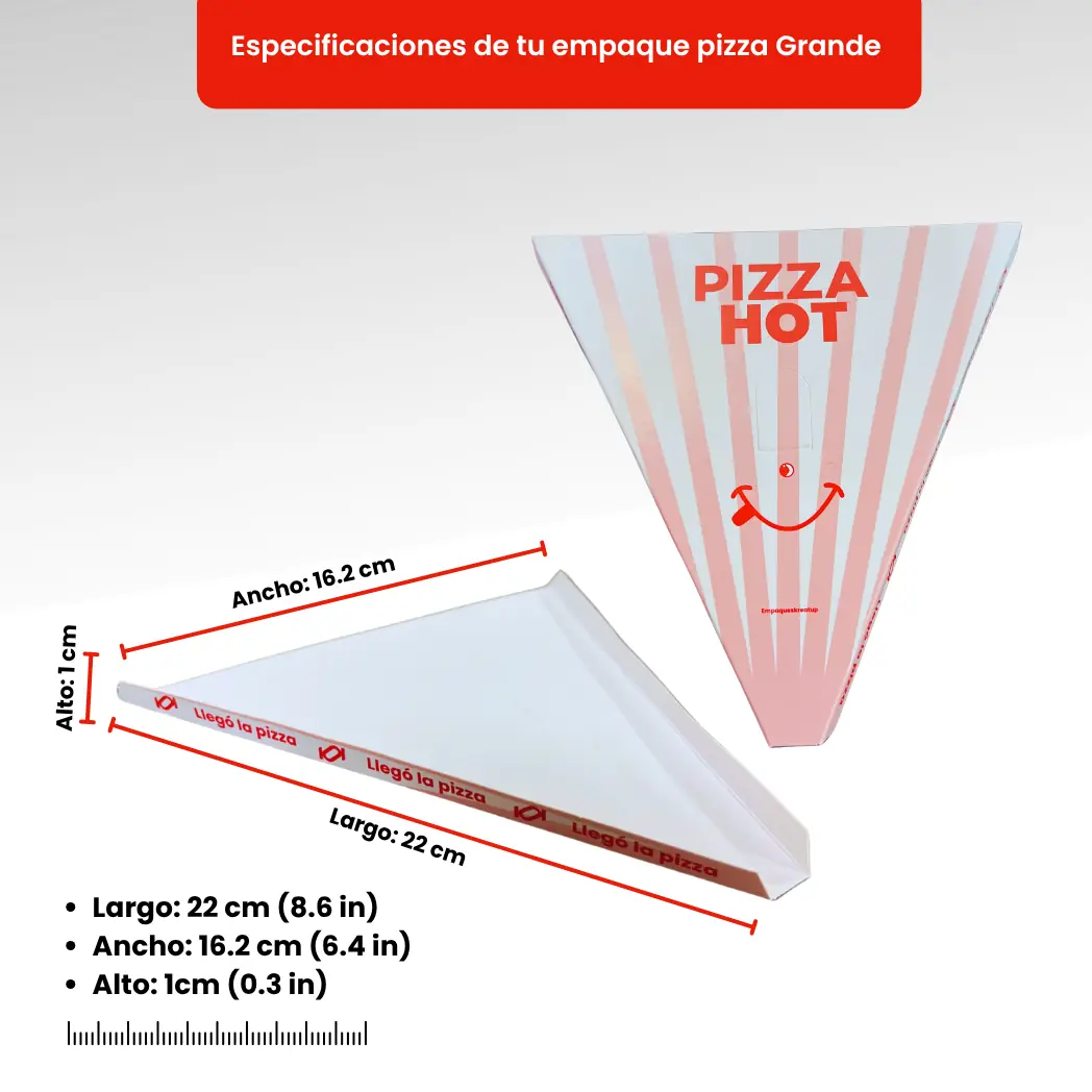 Stock Packaging 4 Large Pizza Slice Holder K034-3 view 2