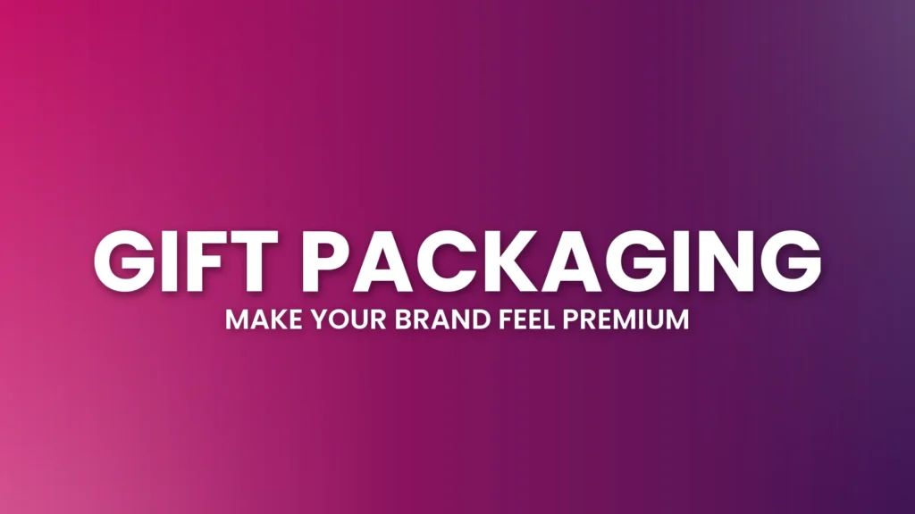 Gift packaging banner: make your brand feel premium Gift packaging banner: make your brand feel premium